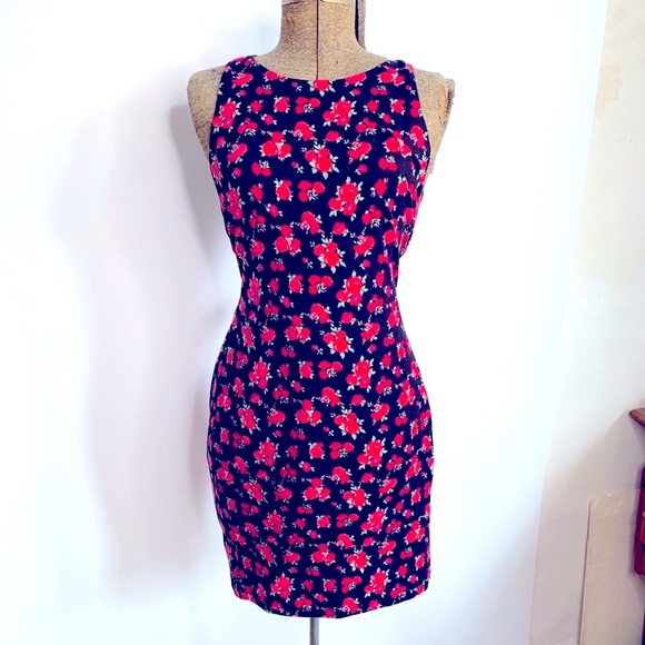 Vintage Dresses & Skirts - 🌺Sweet Vintage Cotton Rose🌺 Summer Mini Dress🌹🖤